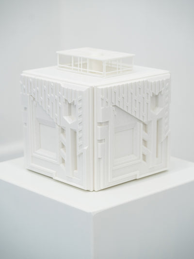 Philip Johnson Glass House on Frank Lloyd Wright Freeman House Cube I, 2024